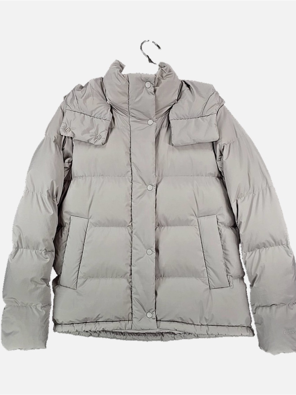 Lululemon Wunder Puff 600 Down-Fill Light Gray Cropped Jacket Women's Size4small